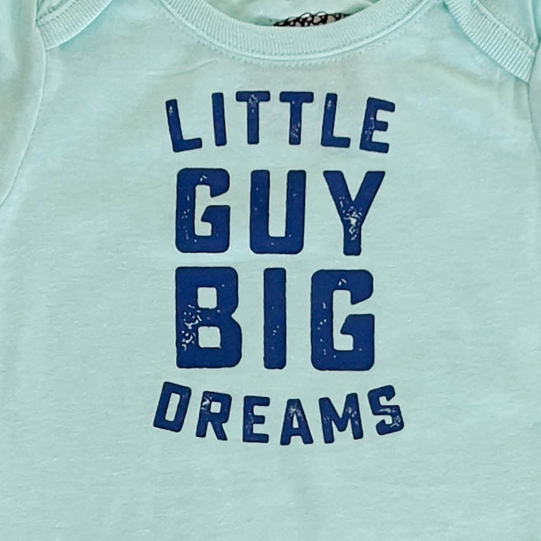 AQUA BLUE PRINTED ONESIE