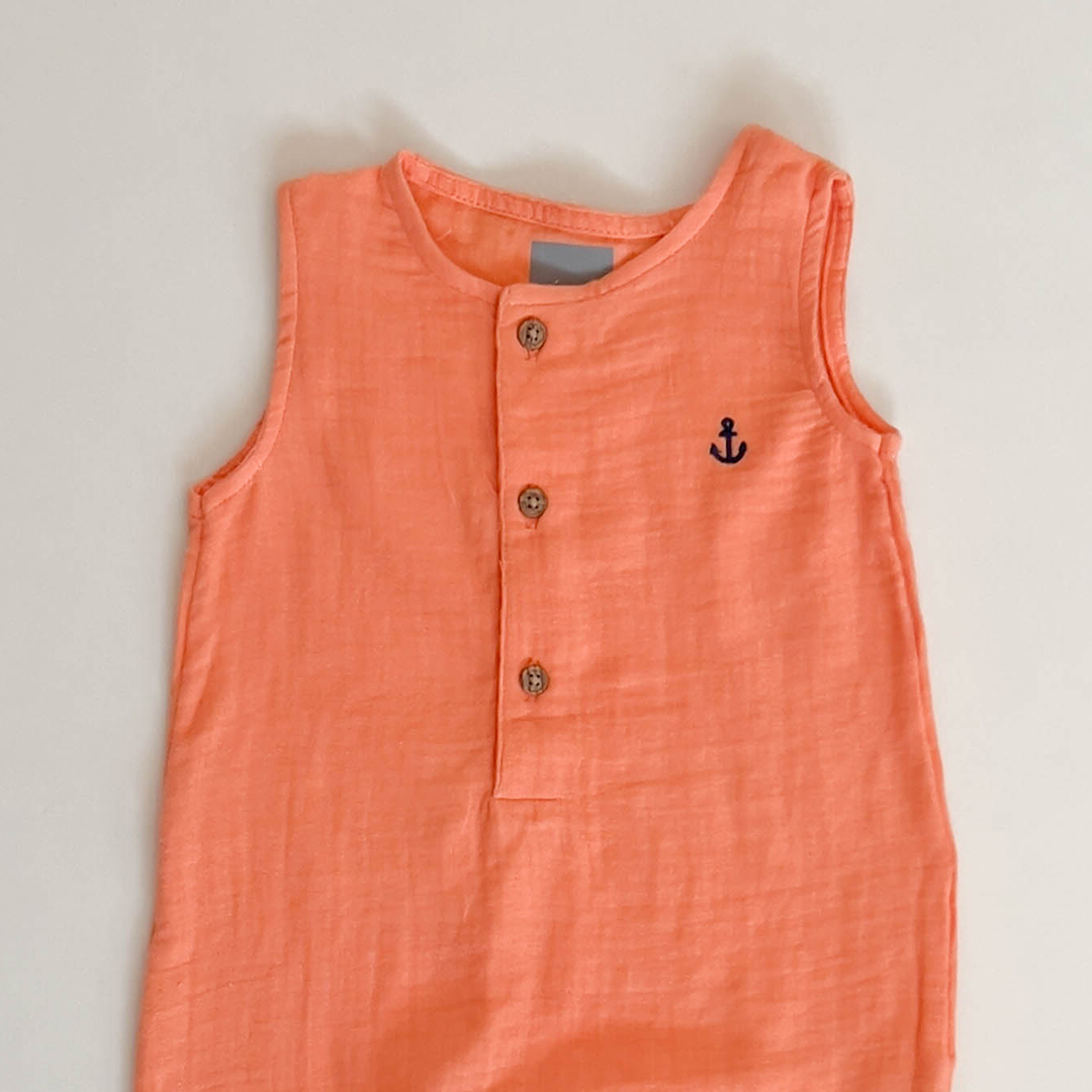 ORANGE MUSLIN JUMPSUIT