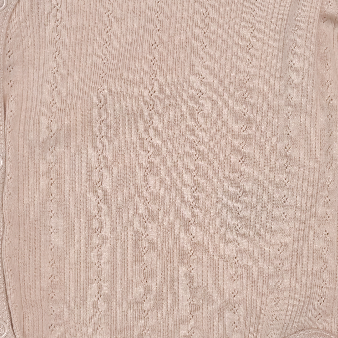 POINTELLE WRAPOVER RUFFLE ONESIE