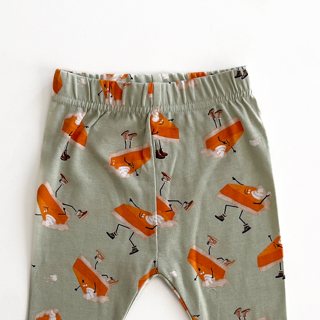GREEN PATTERNED COTTON PANTS