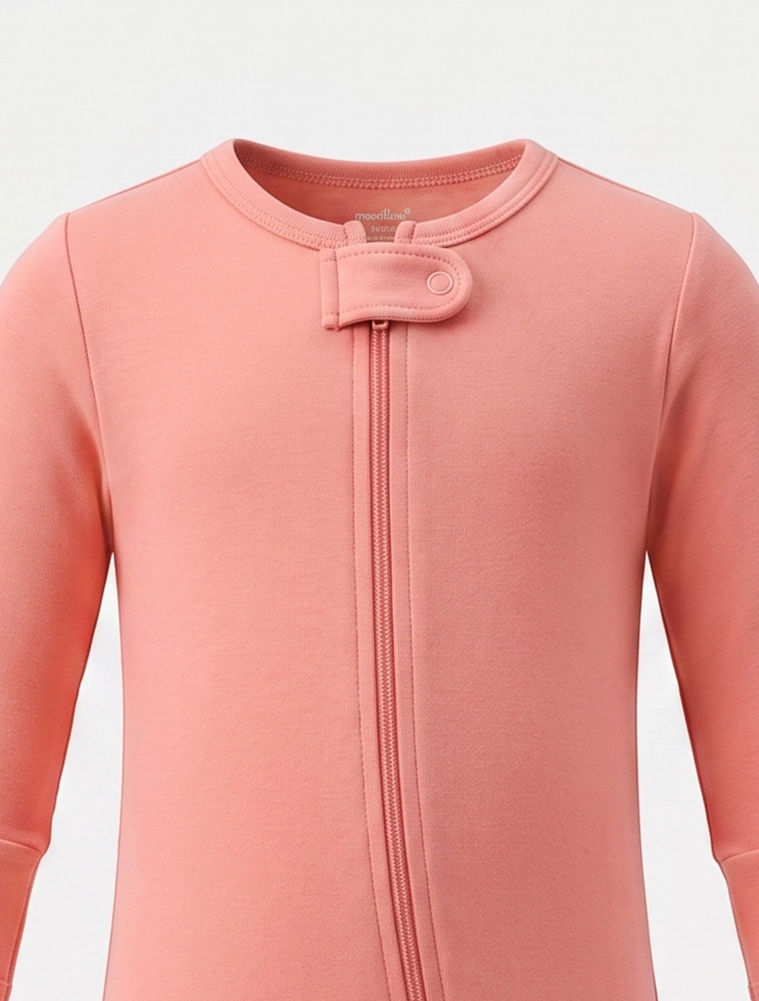 PEACH VISCOUS ZIPPER SLEEPSUIT