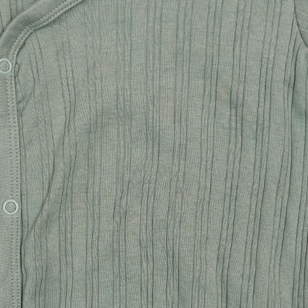 SAGE GREEN RIBBED WRAPOVER ONESIE