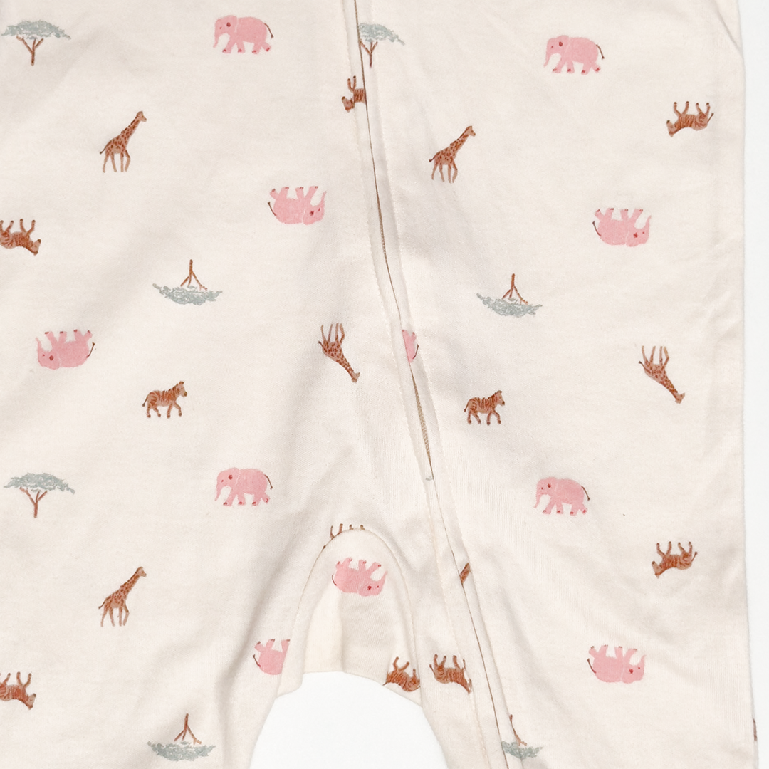 OFF WHITE ANIMAL PRINTED SLEEPSUIT