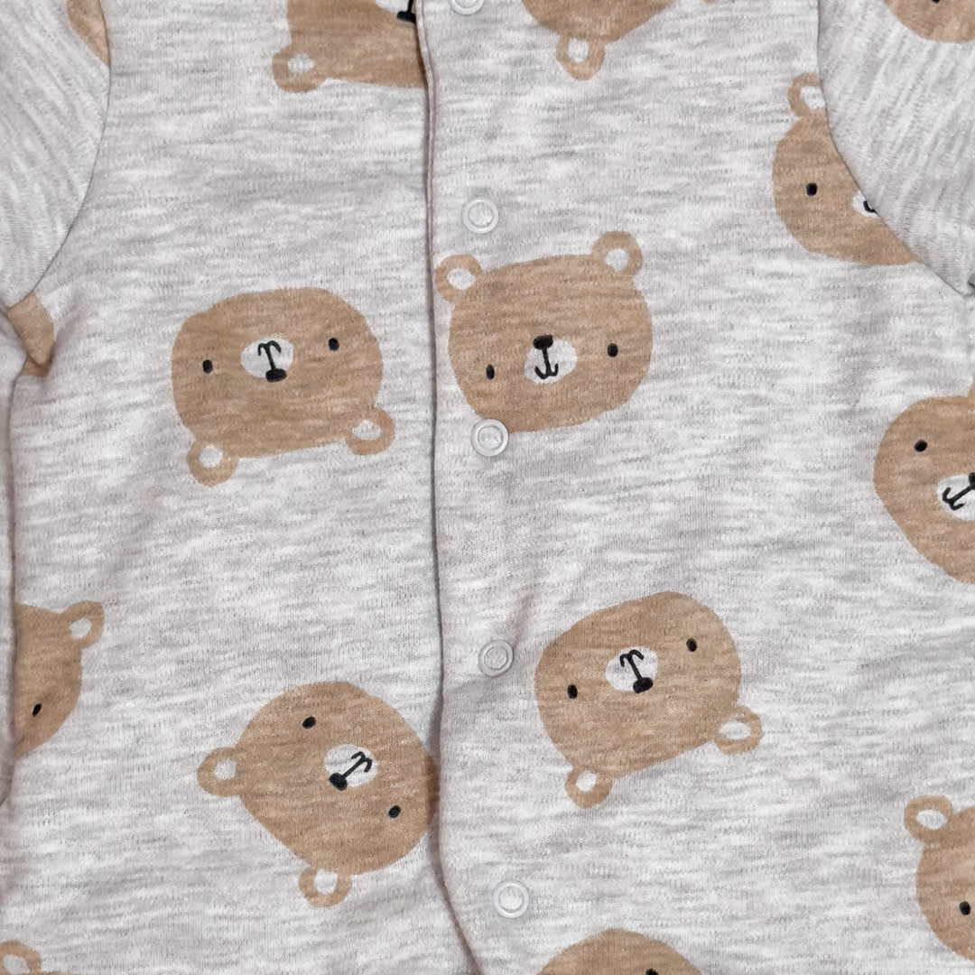 TEDDY BEAR WOOLEN SLEEPSUIT