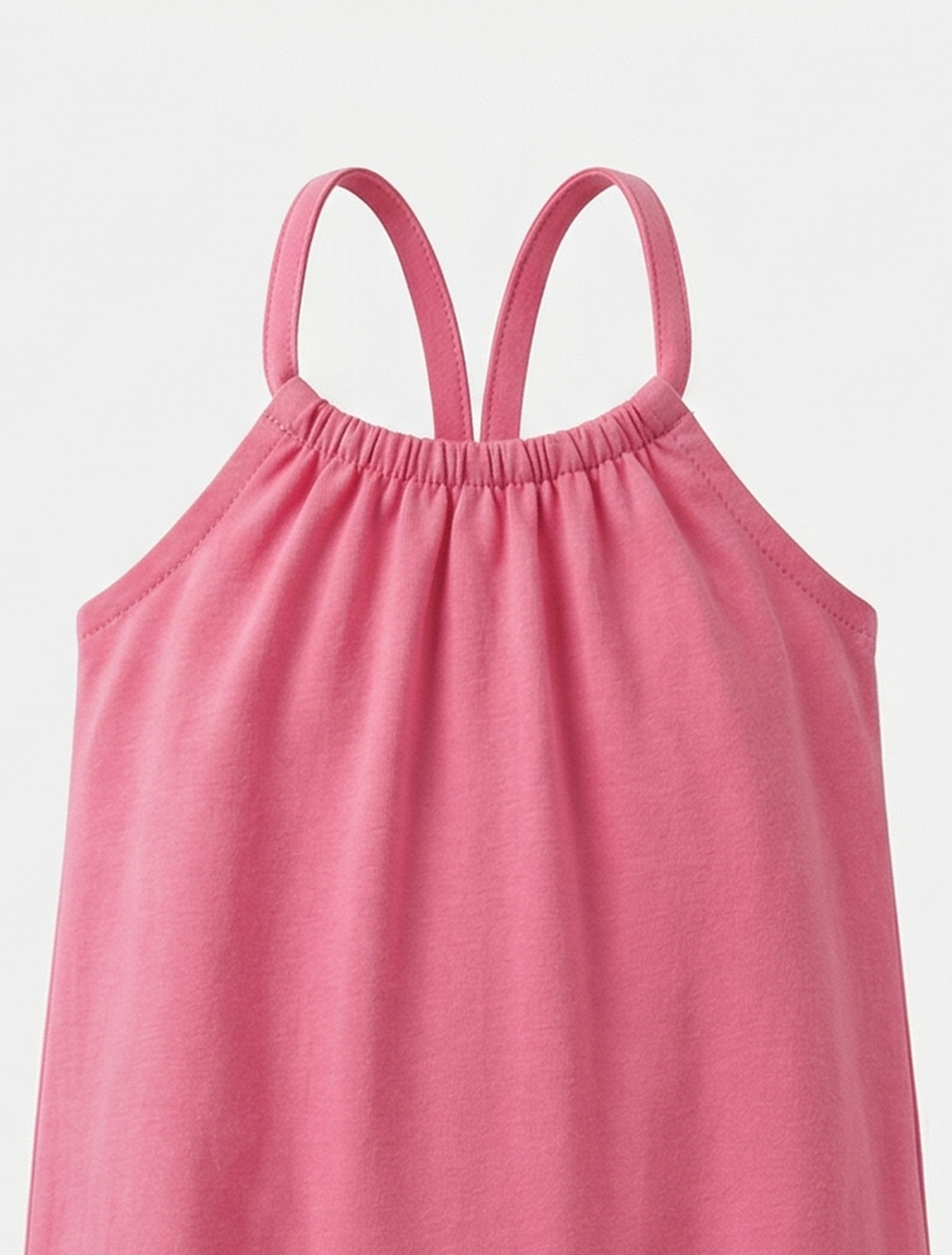 pink plain romper