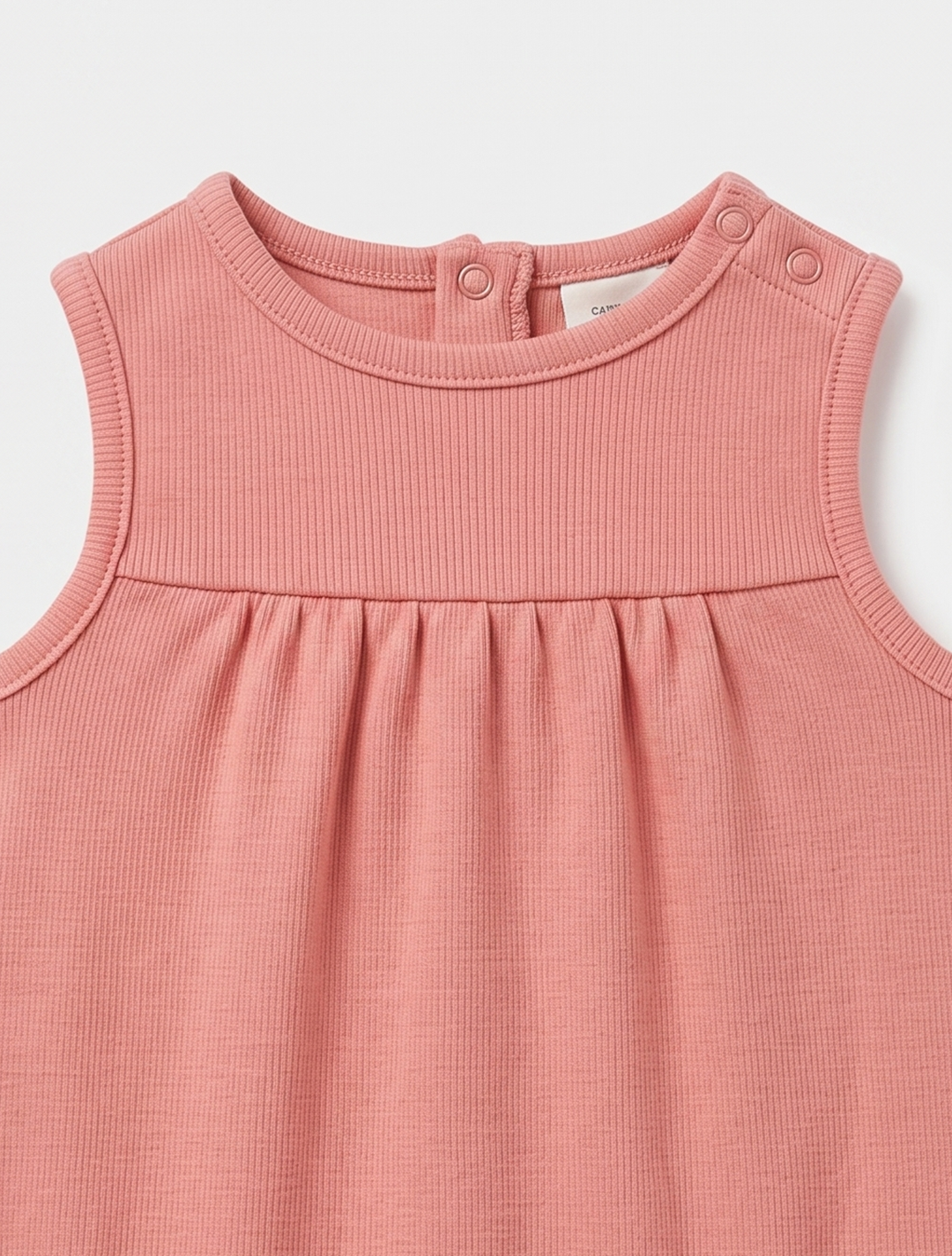 PEACH RIBBED FANCY ONESIE