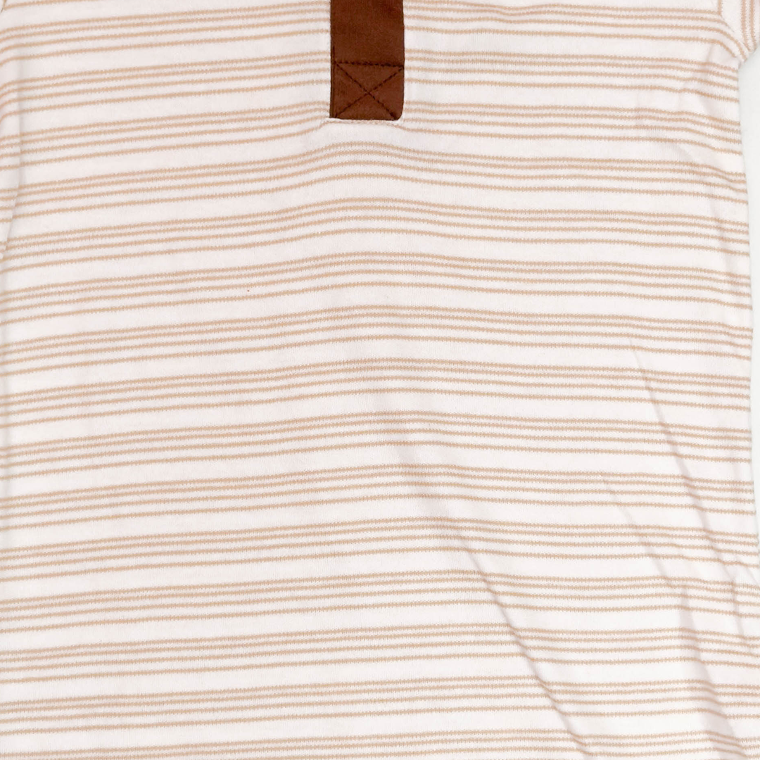 BROWN STRIPED JUMPSUIT