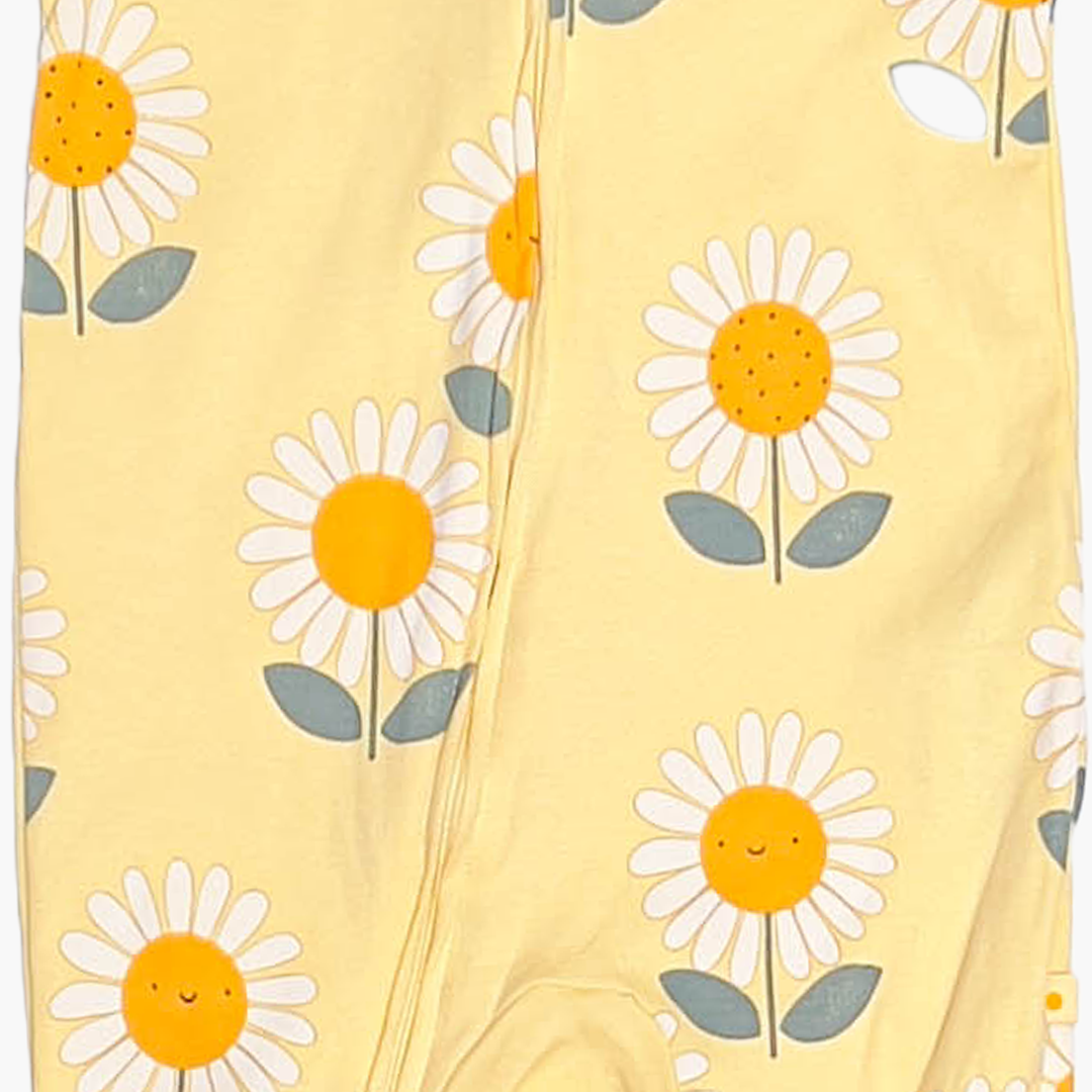 YELLOW FLORAL ZIPPER SLEEPSUIT