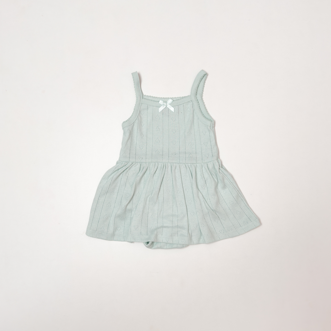 MINT GREEN POINTELLE SUNSUIT