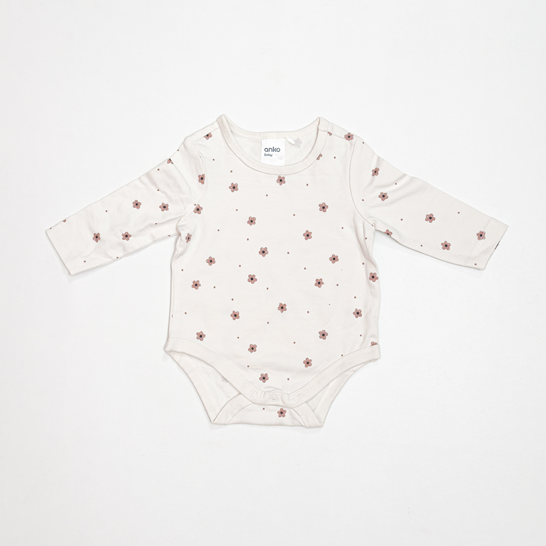 OFF WHITE FLORAL ONESIE