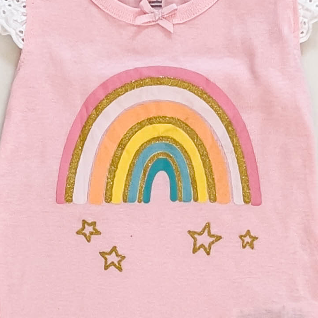 RAINBOW PINK GIRLS ONESIE