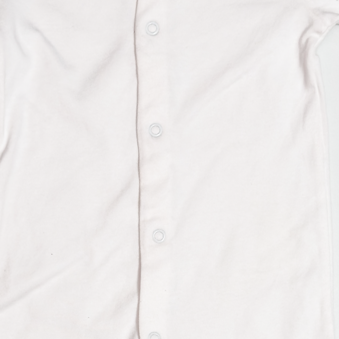 WHITE BUTTON TYPE SLEEPSUIT
