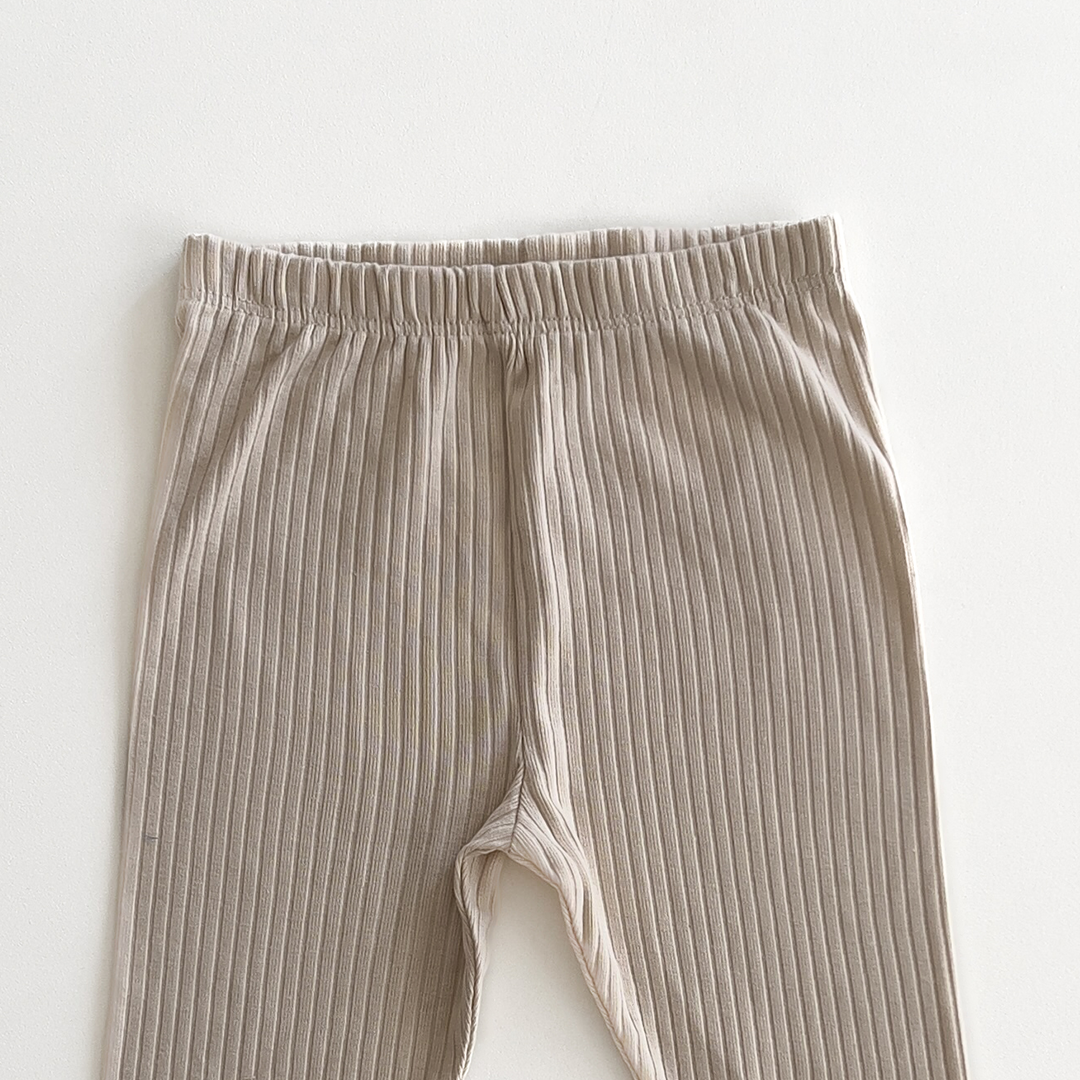 OFF WHITE RIBBED COTTON PANTS