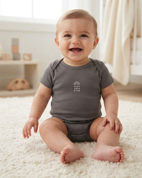 Dark grey cool print onesie