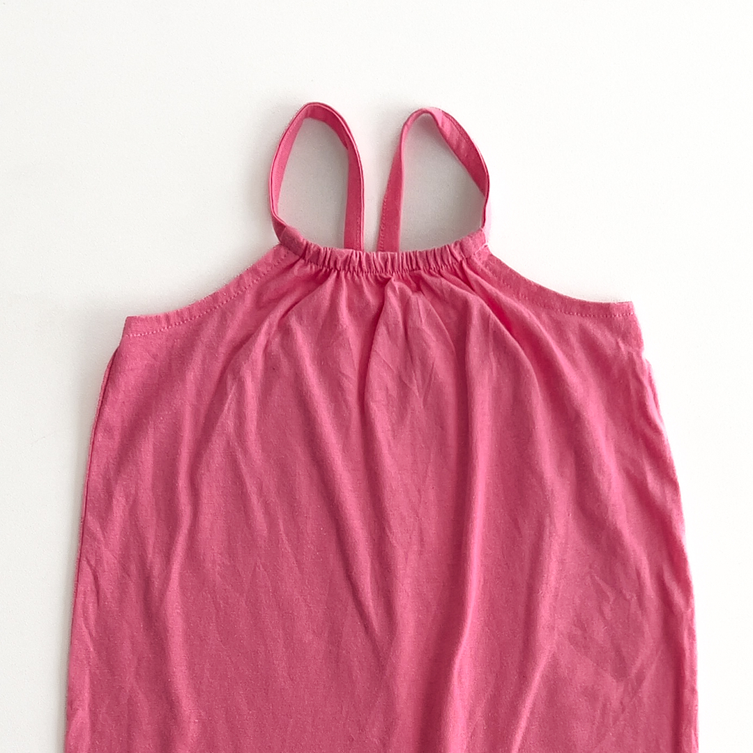 pink plain romper