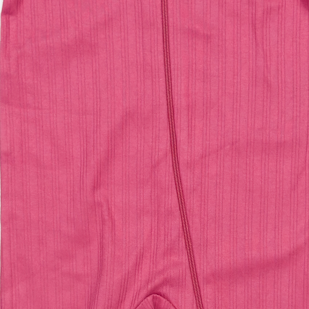 ROUGE RIBBED ZIPPER SLEEPSUIT