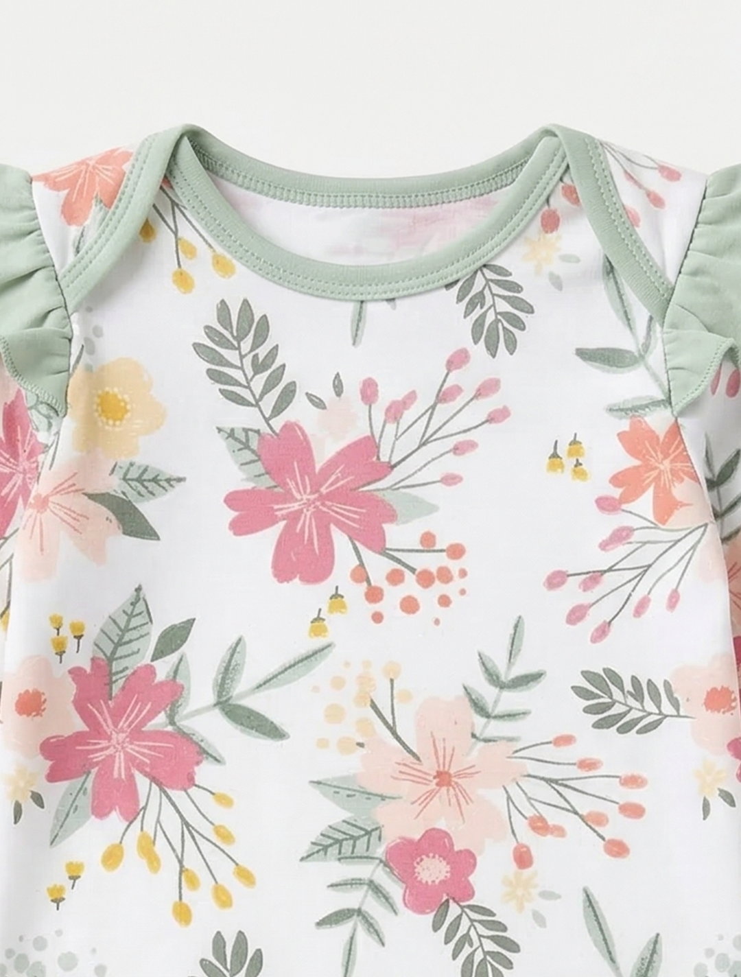 PINK FLORAL PRINTED ROMPER