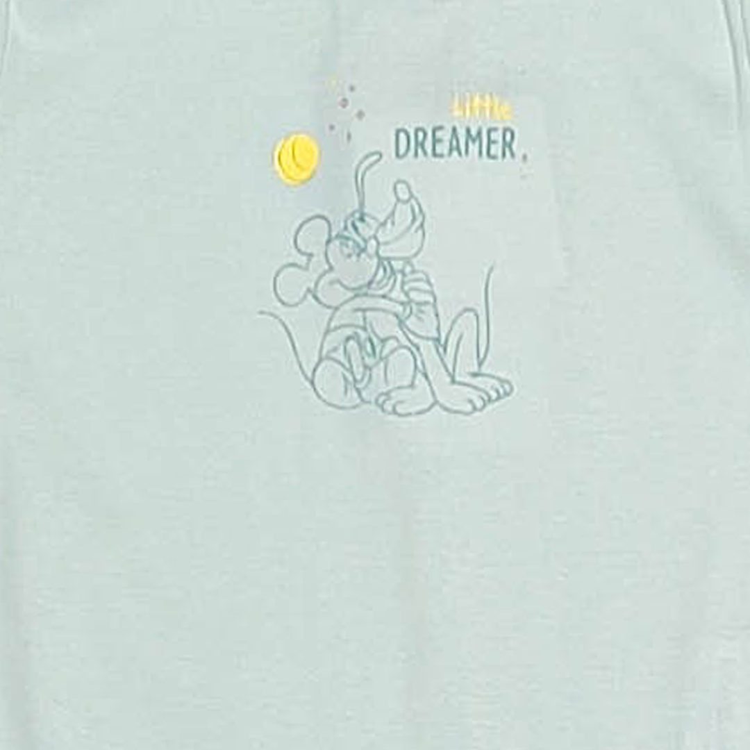 PASTEL GREEN PRINTED ONESIE