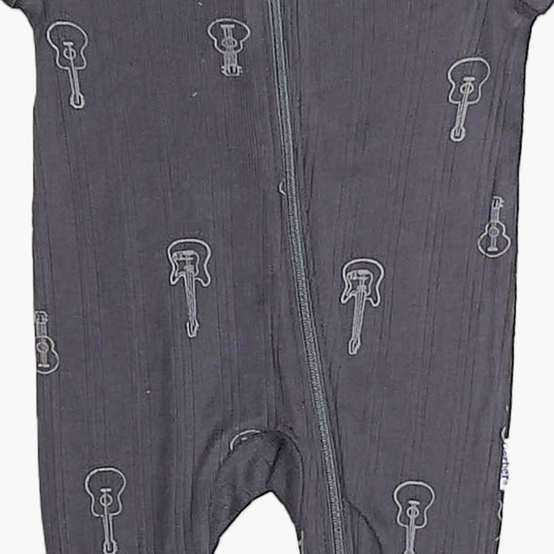 GREY RIBBED SLEEPSUIT