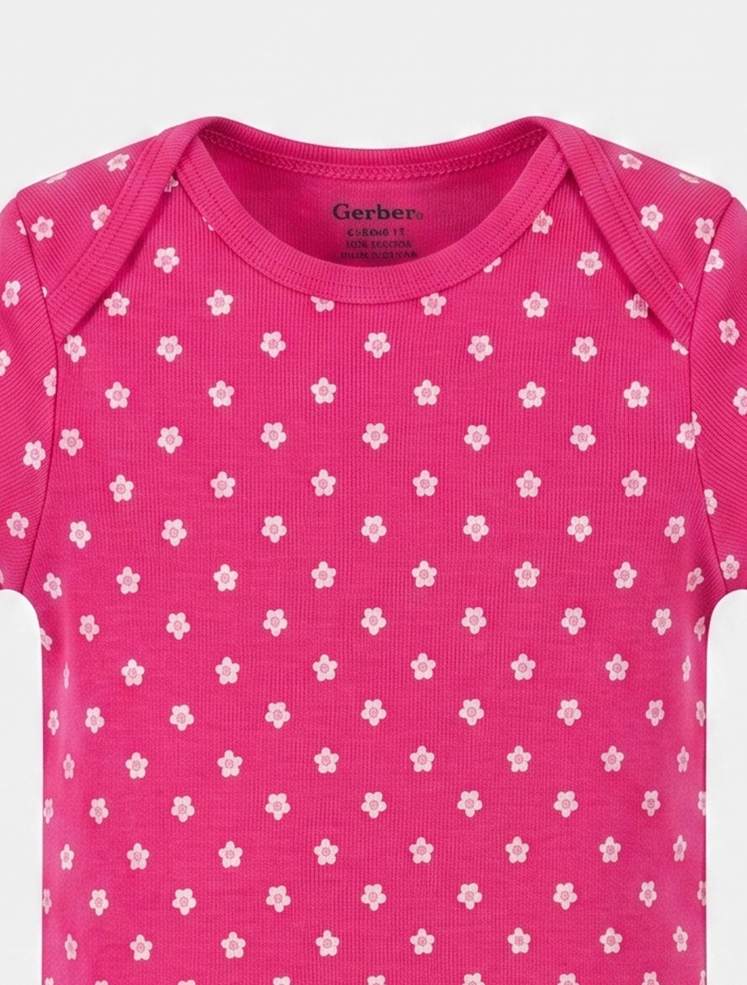 HOT PINK FLORAL ONESIE