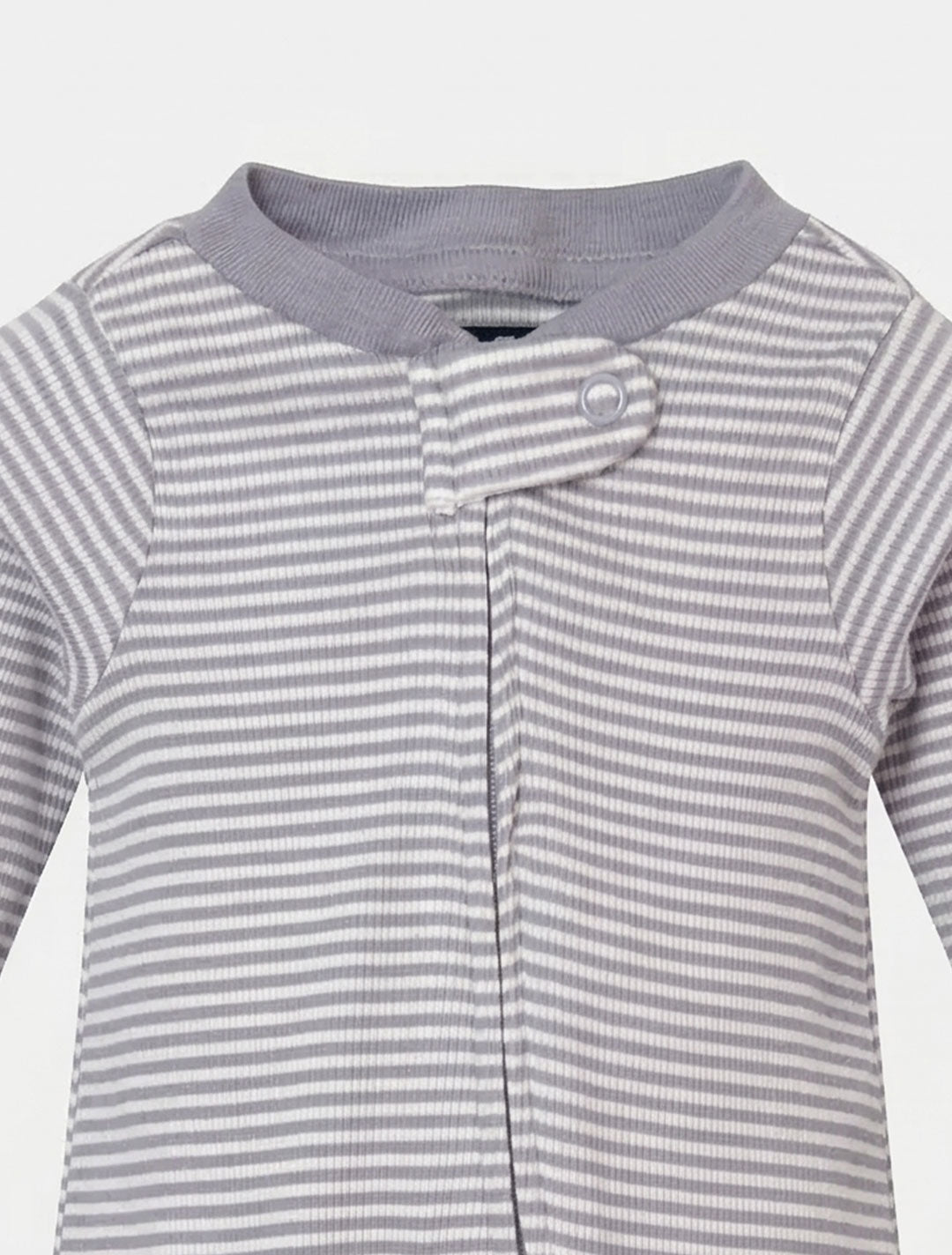 LAVANDER KNITTED STRIPED SLEEPSUIT