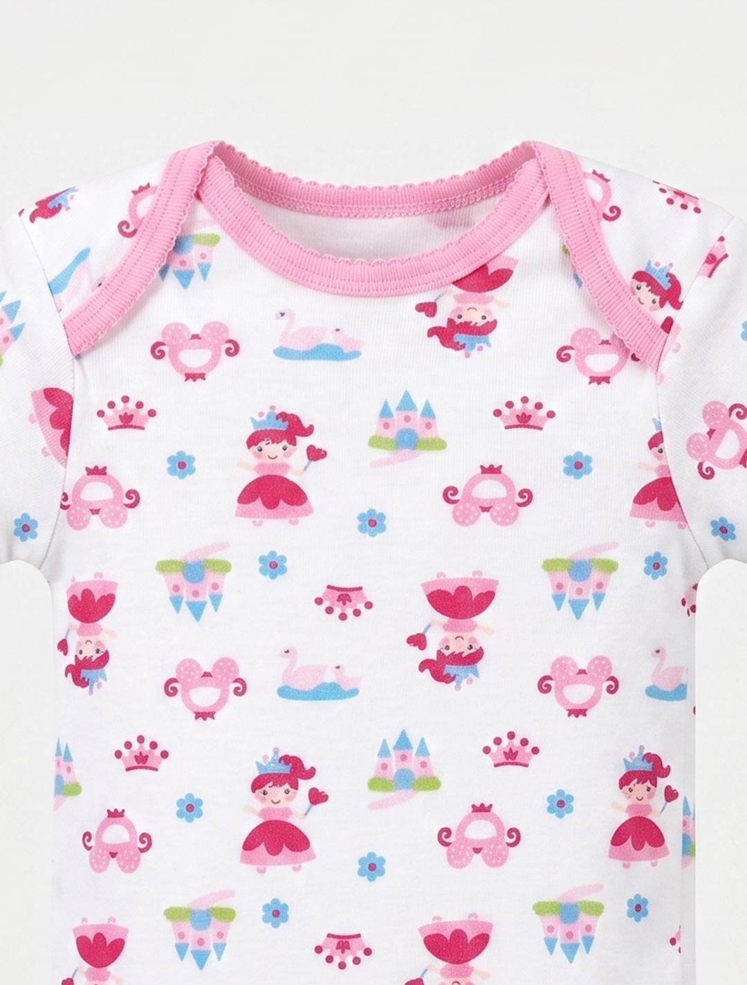 PINK GIRLS PRINTED ONESIE