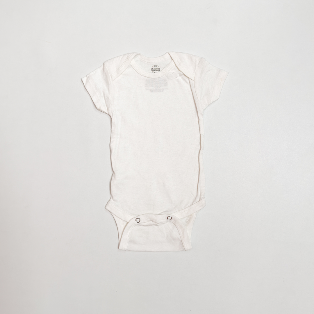 WHITE UNISEX ONESIE