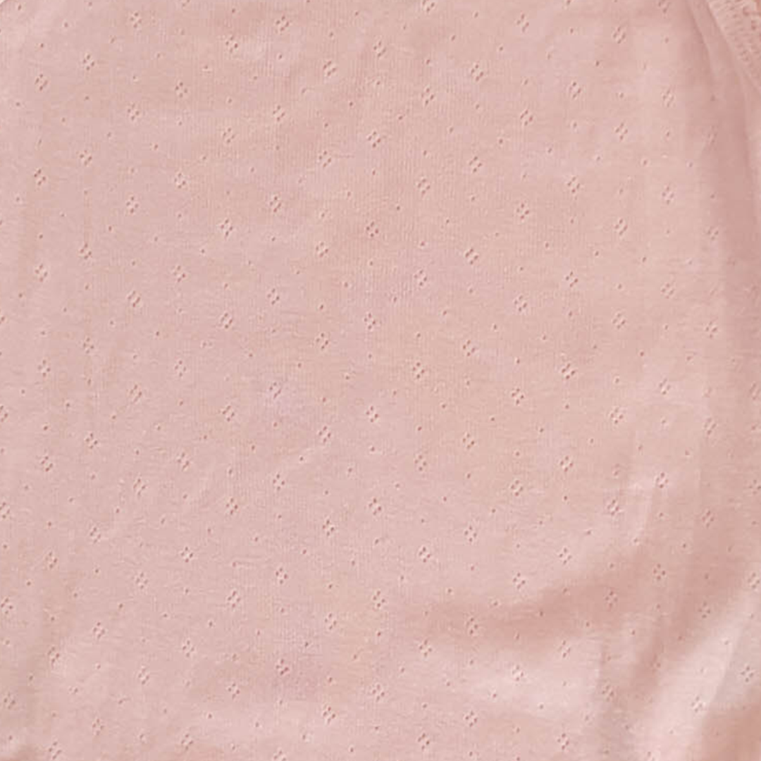 DUSKY PINK POINTELLE ONESIE