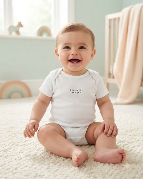White printed onesie