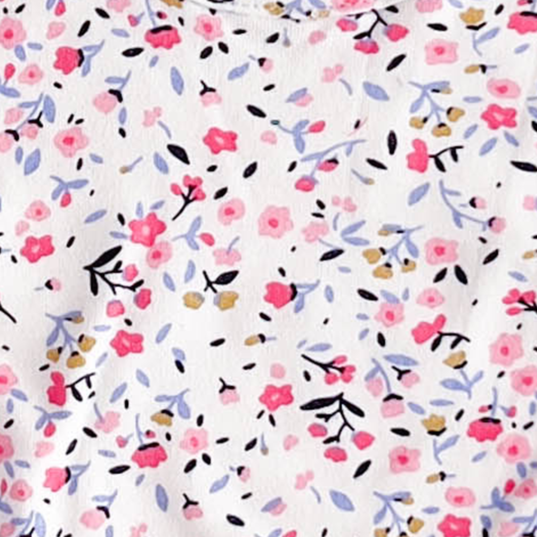 WHITE FLORAL PRINTED BIBS