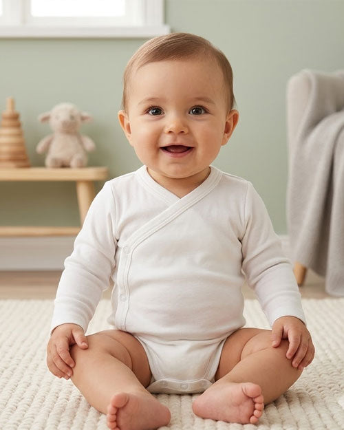 White wrap over plain onesie