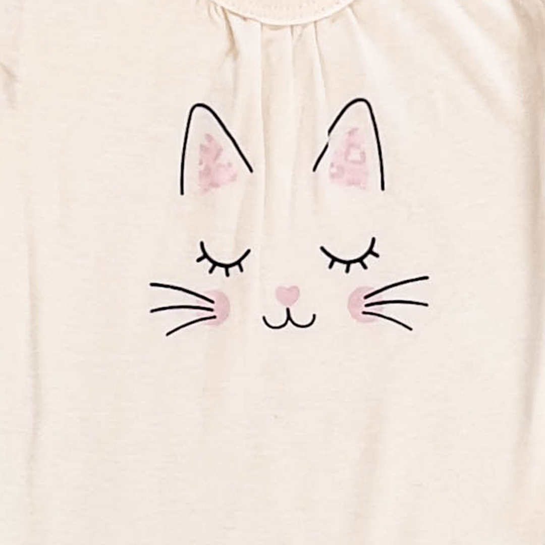 KITTY FACE PRINTED ONESIE
