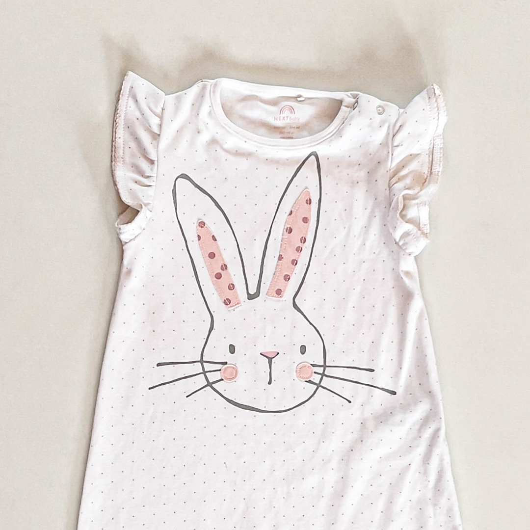 WHITE BUNNY PRINT JUMPSUIT