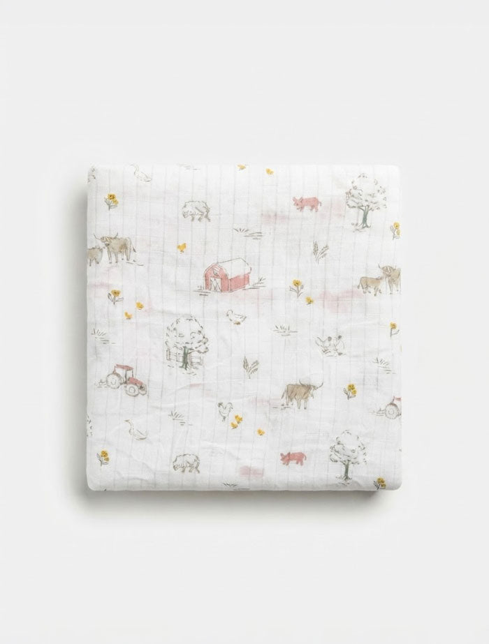 ORGANIC COTTON MUSLIN CLOTH SWADDLE