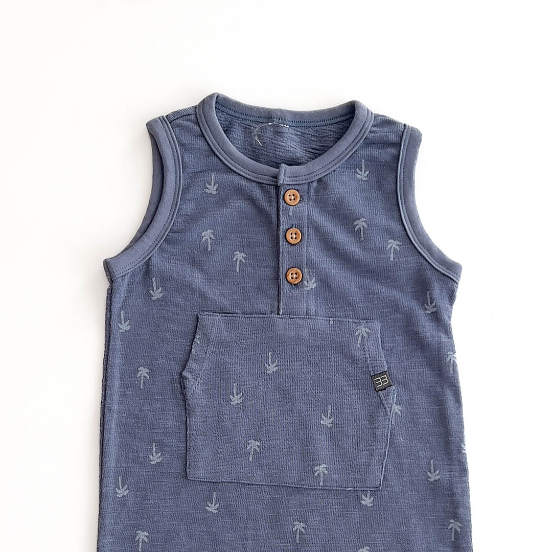 GREY BLUE BOYS JUMPSUIT