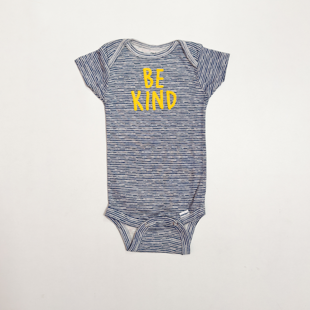 NAVY BLUE STRIPED ONESIE