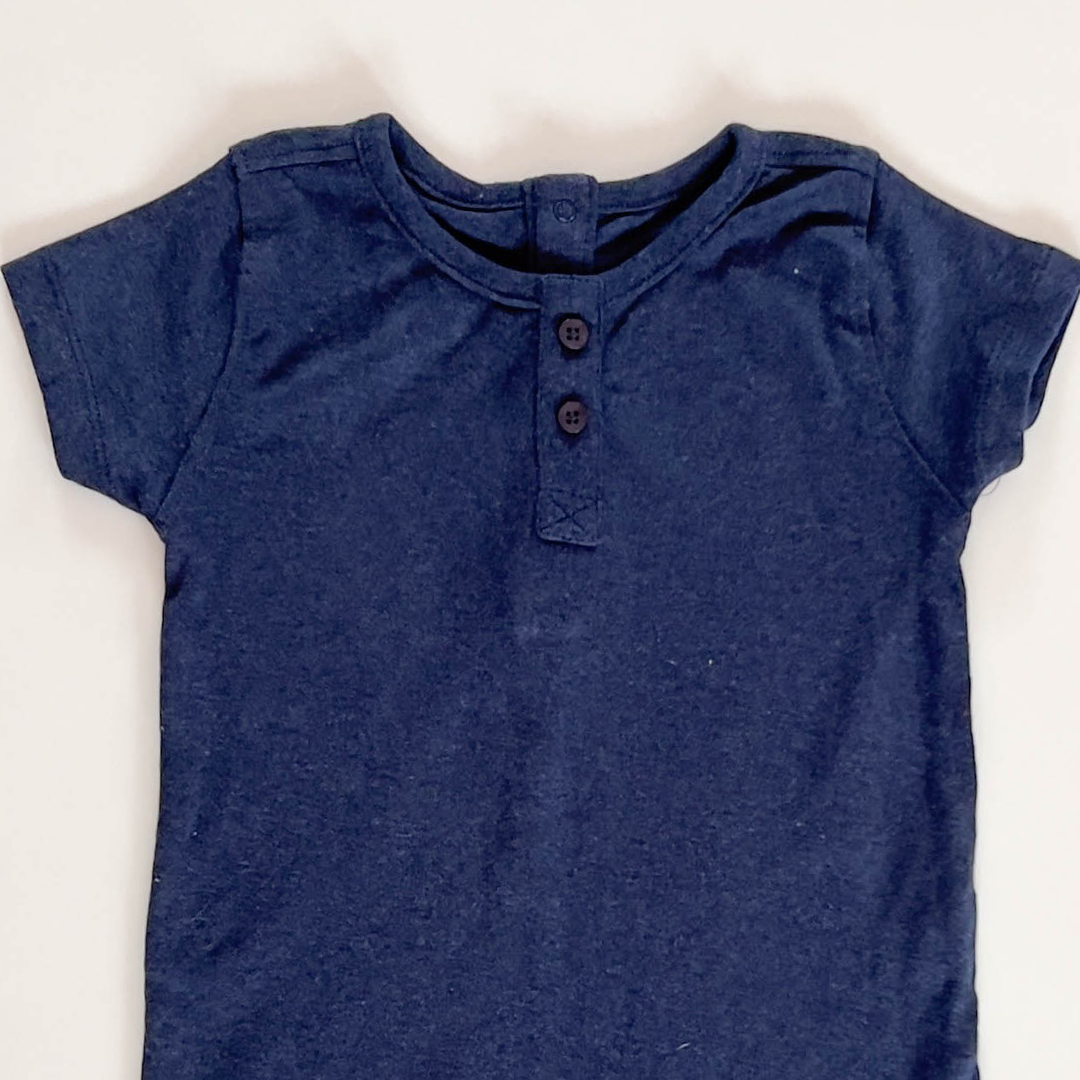 NAVY BLUE COTTON PLAIN JUMPSUIT