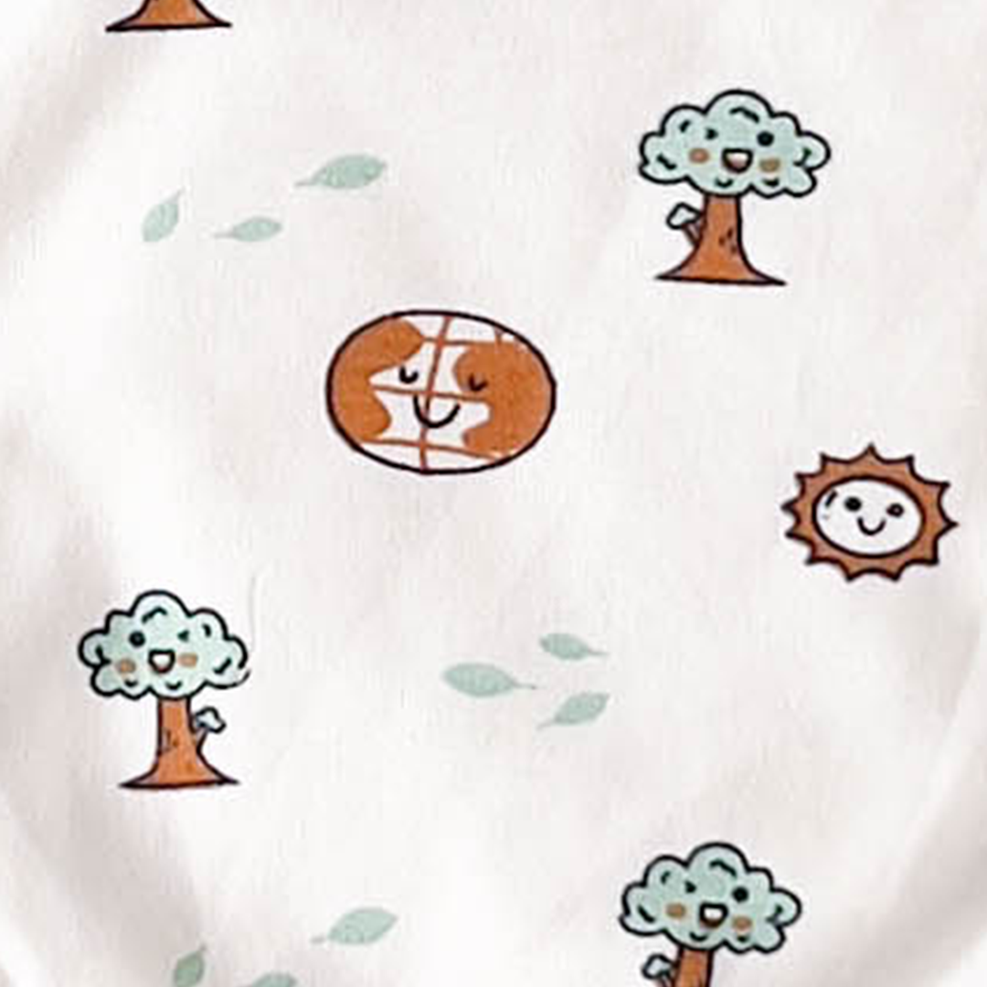 BROWN PRINTED ROUND BIB