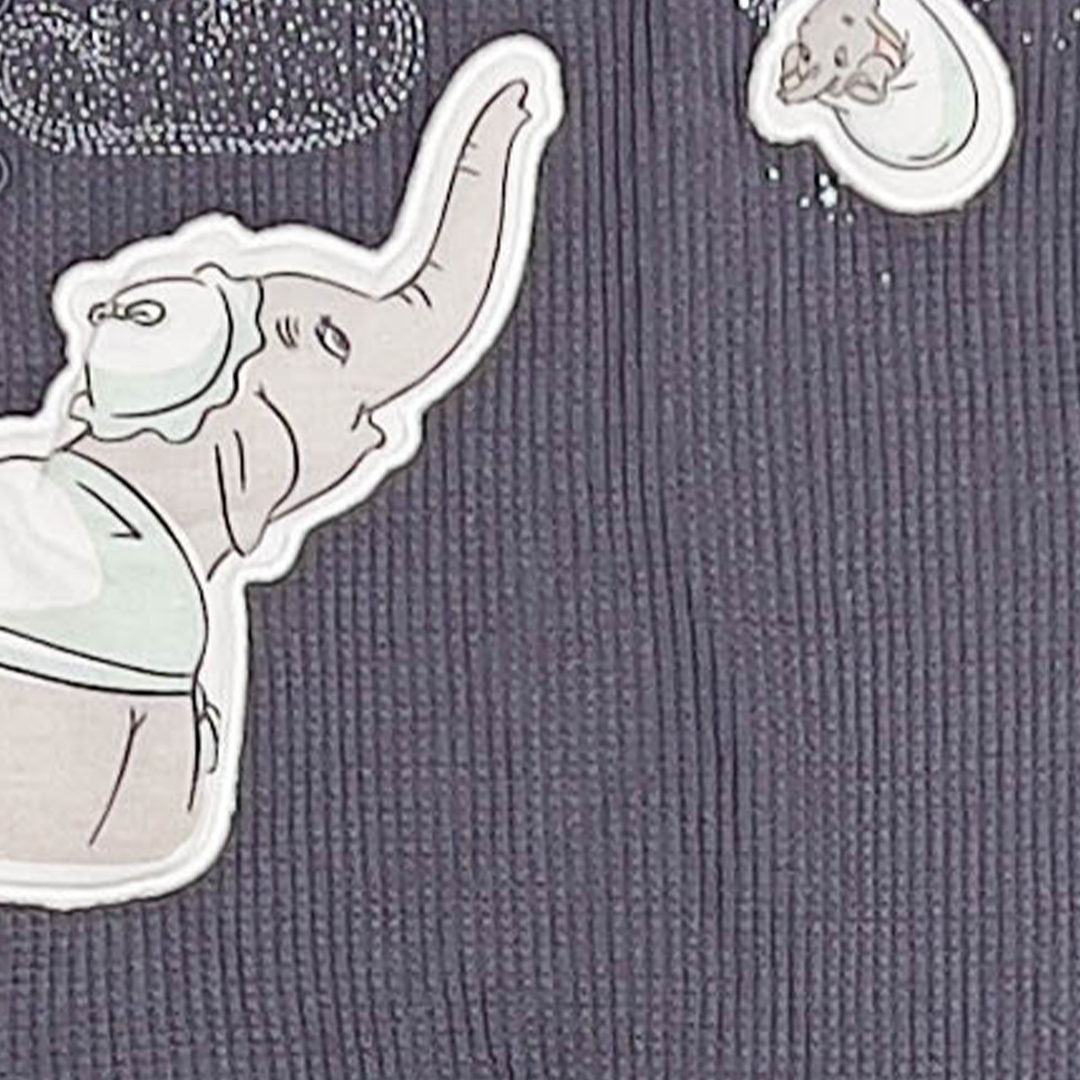 GREY ELEPHANT PATTERN DUNGAREE