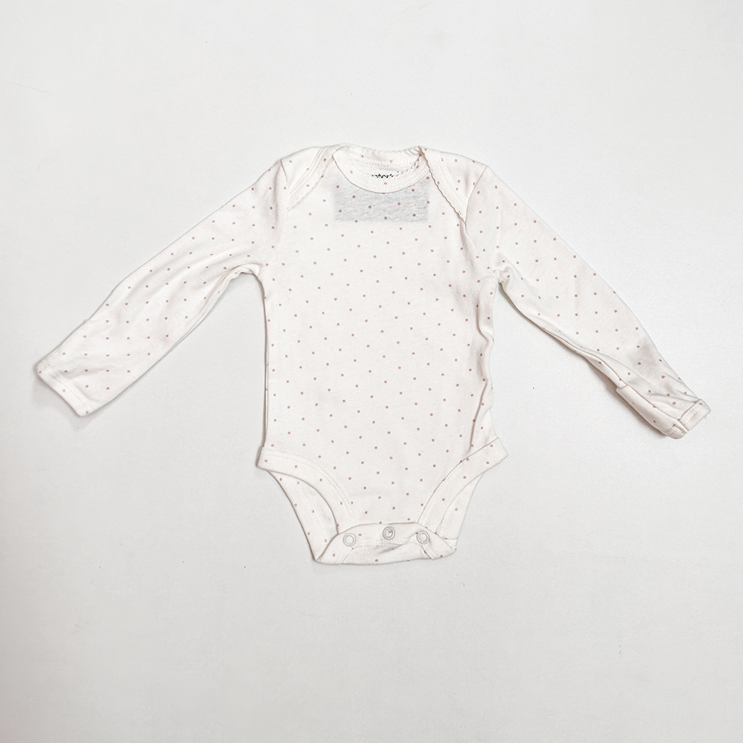 PINK POLKA DOTTED ONESIE