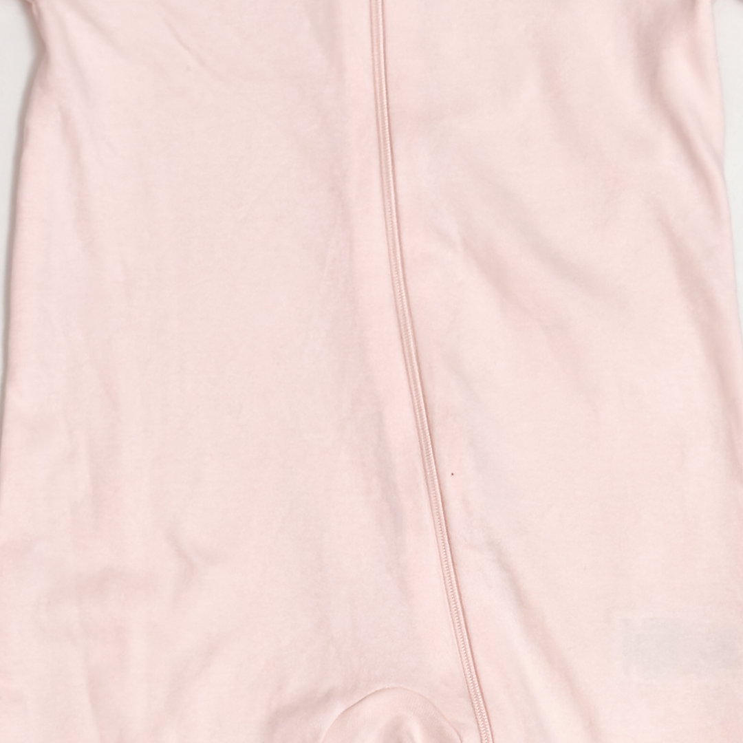 BABY PINK ZIPPER SLEEPSUIT