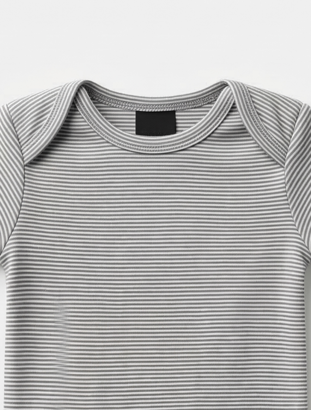 DARK GREY STRIPED ONESIE