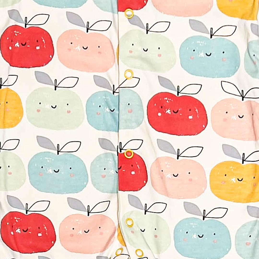 MULTICOLOUR APPLE PATTERNED ROMPER