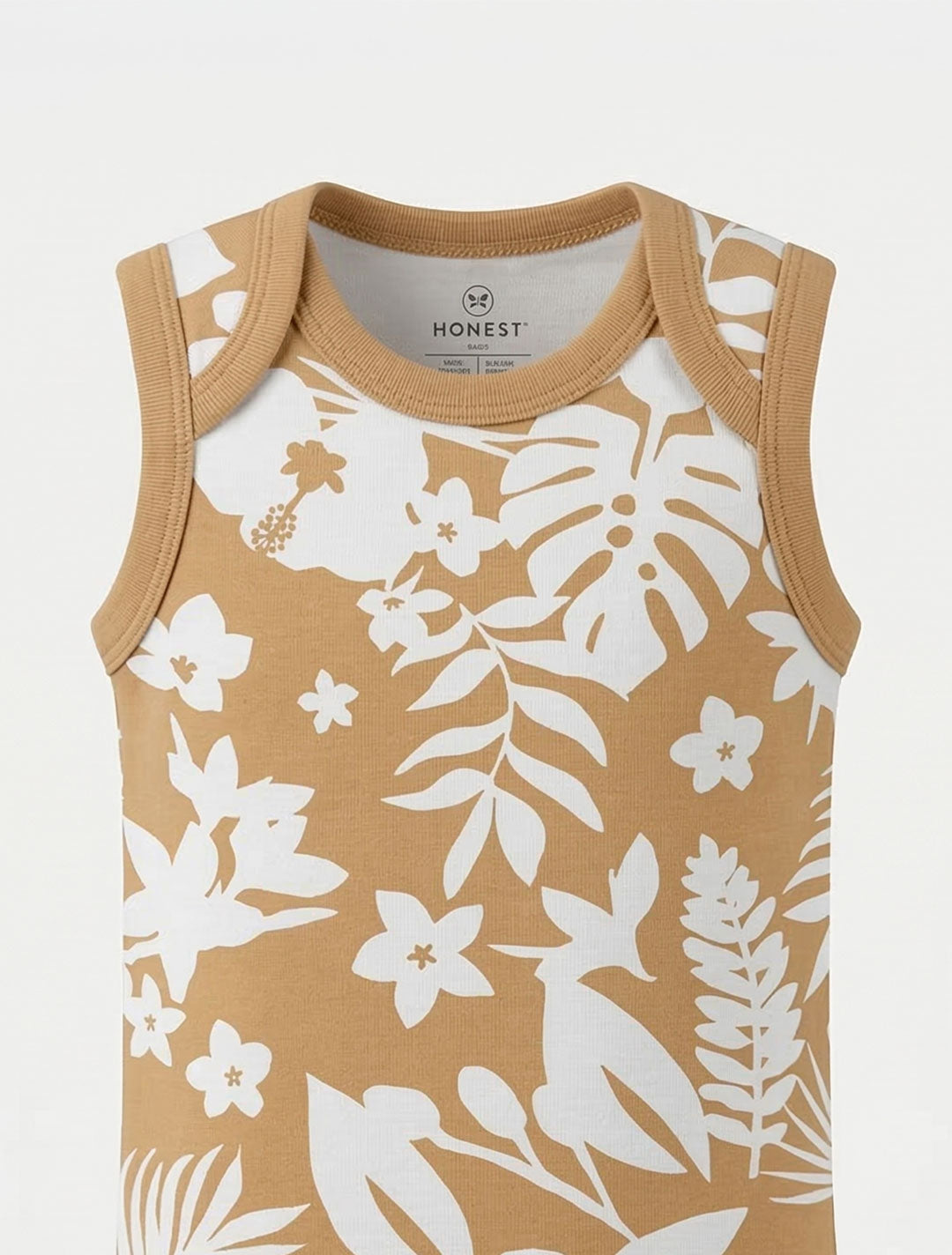 BROWN FLORAL ONESIE