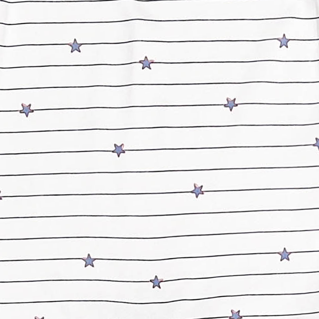 BLUE STRIPED STAR ROMPER