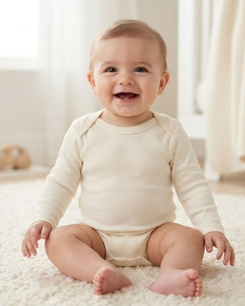 Cream colour full sleeve onesie