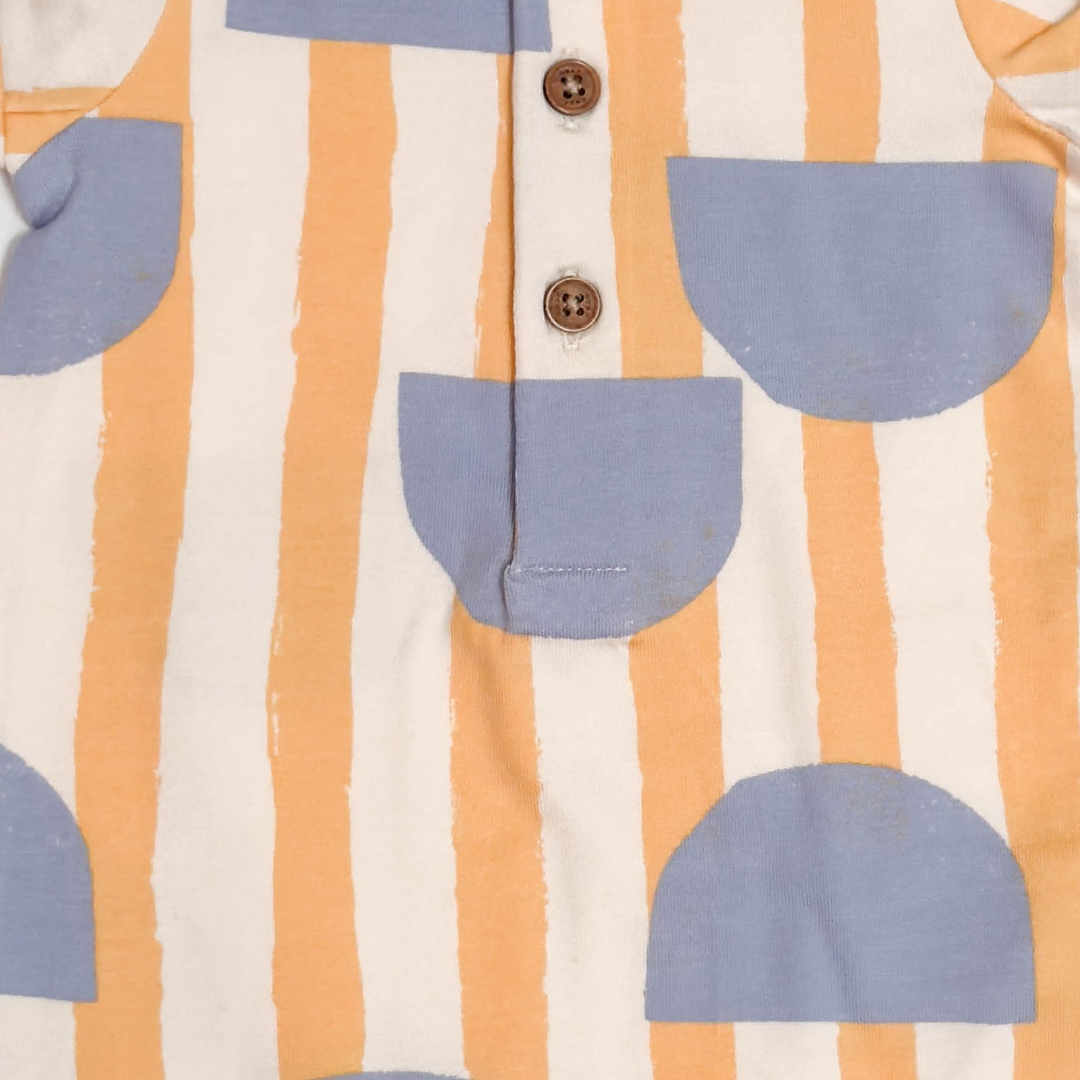 ORANGE PATTERNED JUMPSUIT