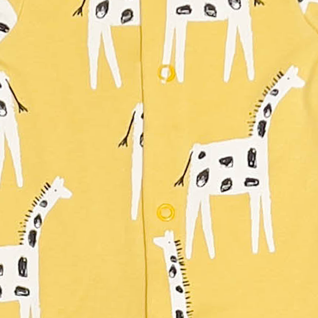 YELLOW GIRAFFE PRINTED JUMPSUIT