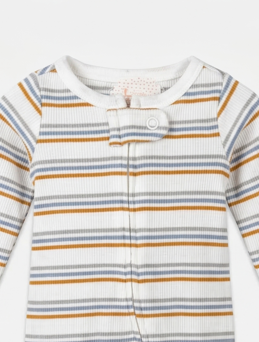 WHITE STRIPED SLEEPSUIT