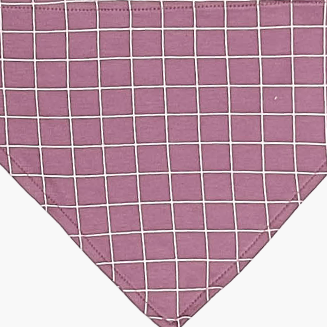 LAVENDER CHECK BIBS